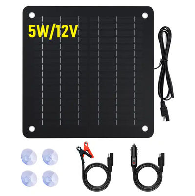 5W Kit de panel de carga de baterías solares monocristalino portátil para automóvil
