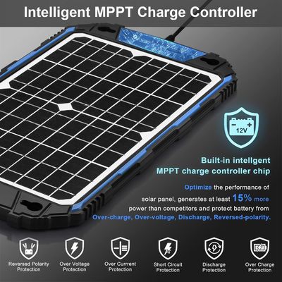 12W 12V panel solar Trickle cargador de batería con energía solar MPPT