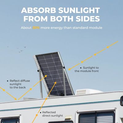 100 vatios panel solar rígido célula de módulo monocristalino 12 voltios 9BB