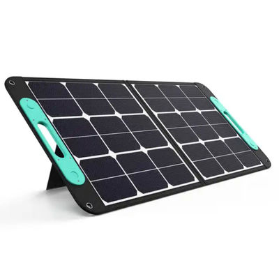 Panel solar monocristalino plegable de 100W resistente al agua IP68 para acampar en casa