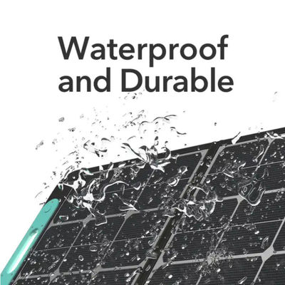 Panel solar monocristalino plegable de 100W resistente al agua IP68 para acampar en casa