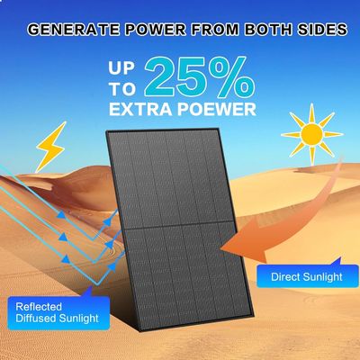 Kit de paneles solares bifaciales monocristalinos fotovoltaicos de 400W 10BB