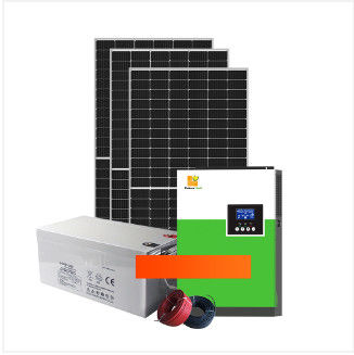 5.5KW / 11KW Sistema solar completo fuera de la red Sistema de batería independiente con blanco