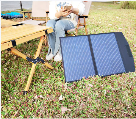 FT60 Panel solar plegable de 60w Cargador mantel impermeable IP65 con negro