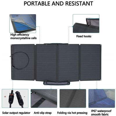 ODM 160W paneles solares plegables para acampar Sistema fotovoltaico ligero