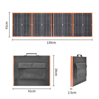 Panel solar portátil plegable de 80W para mochila cargador ligero para exteriores