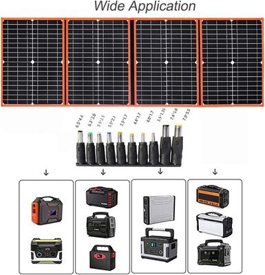 Panel solar portátil plegable de 80W para mochila cargador ligero para exteriores