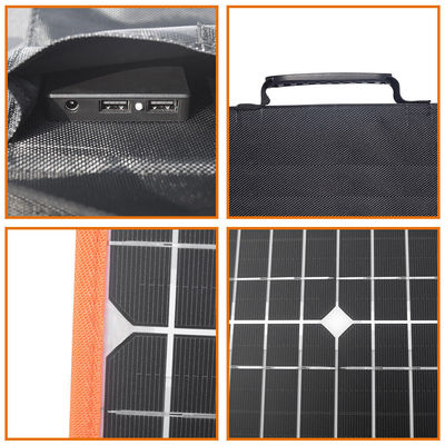 Panel solar portátil plegable de 80W para mochila cargador ligero para exteriores