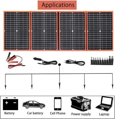 Panel solar portátil plegable de 80W para mochila cargador ligero para exteriores