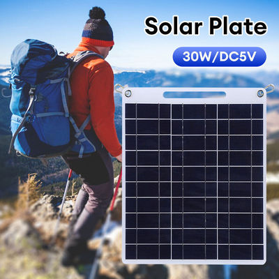 Panel solar portátil de silicio policristalino plegable para senderismo módulo solar de 30W