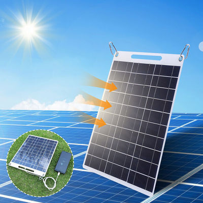 Panel solar portátil de silicio policristalino plegable para senderismo módulo solar de 30W
