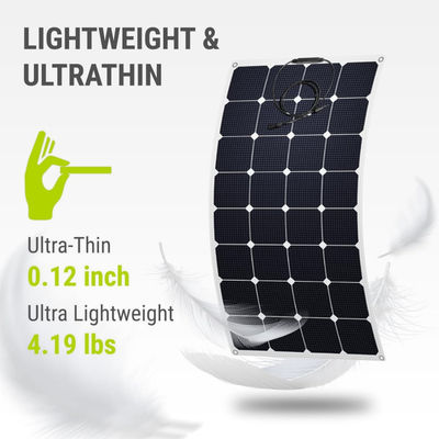 Modulos de paneles solares monocristalinos semiflexibles de 100 W y 12 V