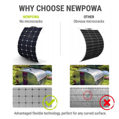 Modulos de paneles solares monocristalinos semiflexibles de 100 W y 12 V