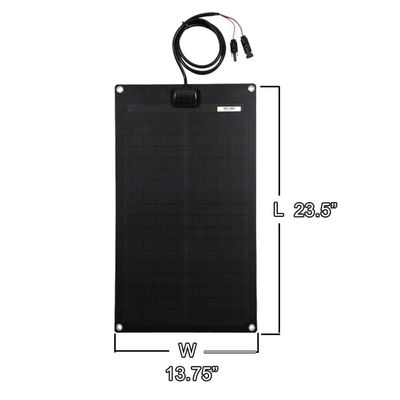Paneles solares ligeros y flexibles ETFE Negro PERC Monocristalino para vehículos recreativos