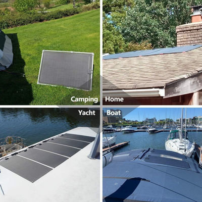 Paneles solares ligeros y flexibles ETFE Negro PERC Monocristalino para vehículos recreativos