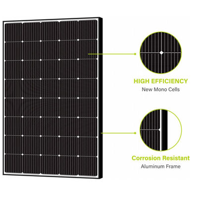Panel solar monocristalino flexible de 250W de 15V para vehículos recreativos marinos