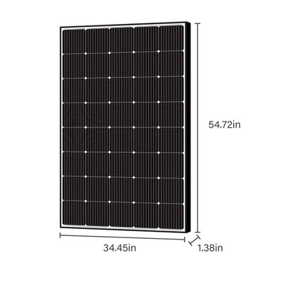 Panel solar monocristalino flexible de 250W de 15V para vehículos recreativos marinos
