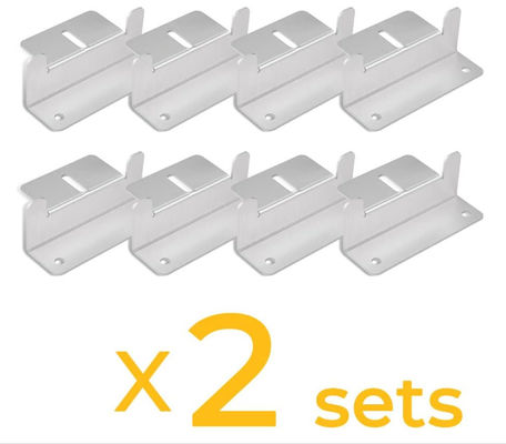 16 unidades Campervans Accesorios de paneles solares Conjuntos de soportes de montaje para techos de azulejos