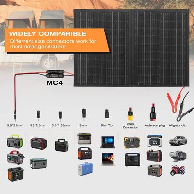 100W fuera de la red cargador solar plegable Kit de paneles solares portátiles para acampar