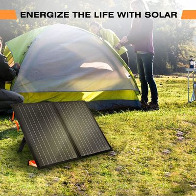 100W fuera de la red cargador solar plegable Kit de paneles solares portátiles para acampar