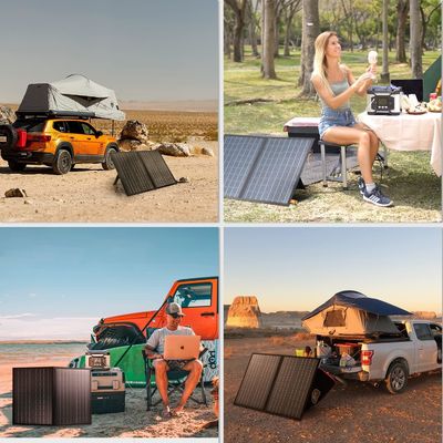 100W fuera de la red cargador solar plegable Kit de paneles solares portátiles para acampar