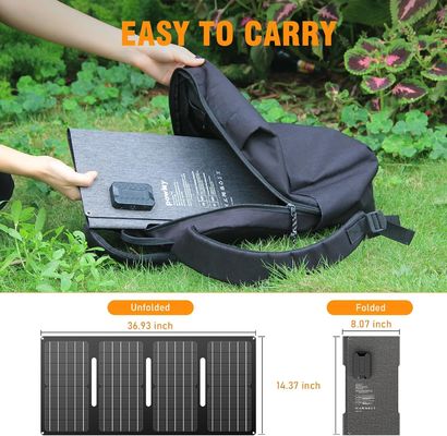 Panel solar portátil de 40W 15V toma de corriente continua para excursiones al aire libre