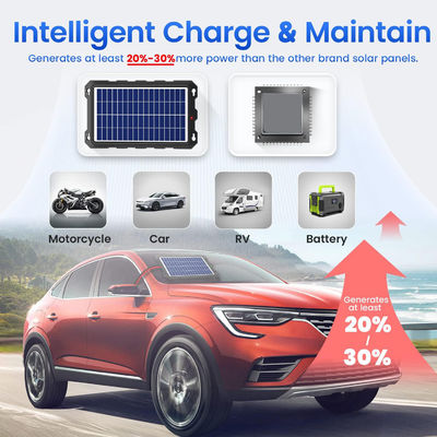 7.5W Cargador de batería solar Rv portátil Cargador de batería de automóvil solar 12V