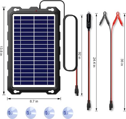 7.5W Cargador de batería solar Rv portátil Cargador de batería de automóvil solar 12V