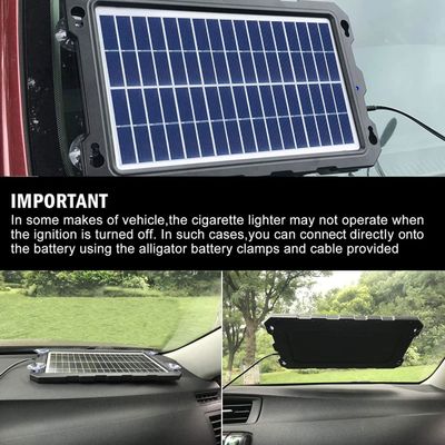 7.5W Cargador de batería solar Rv portátil Cargador de batería de automóvil solar 12V