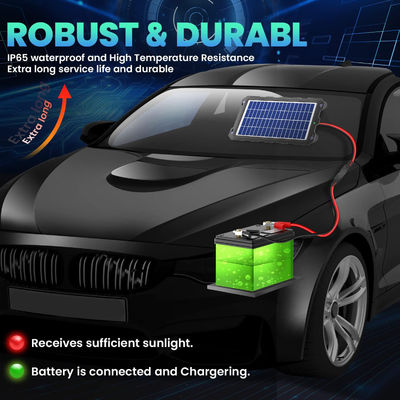 7.5W Cargador de batería solar Rv portátil Cargador de batería de automóvil solar 12V