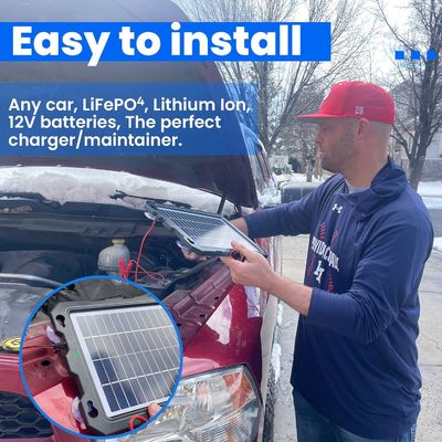 7.5W Cargador de batería solar Rv portátil Cargador de batería de automóvil solar 12V