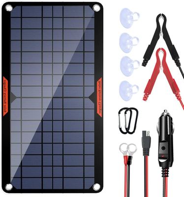 El panel del cargador de la batería solar de 12V es resistente al agua 10W