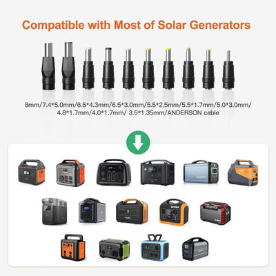 Paquete de sistema solar plegable de RV de 100W fuera de la red para acampar y caminar
