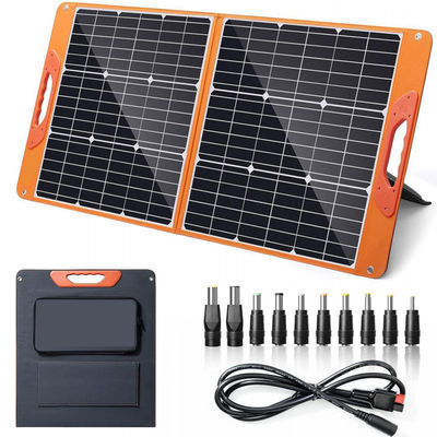 Paquete de sistema solar plegable de RV de 100W fuera de la red para acampar y caminar