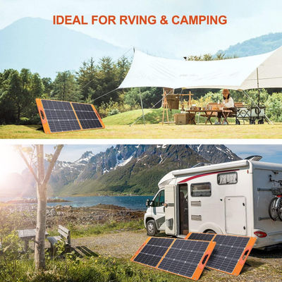 Paquete de sistema solar plegable de RV de 100W fuera de la red para acampar y caminar