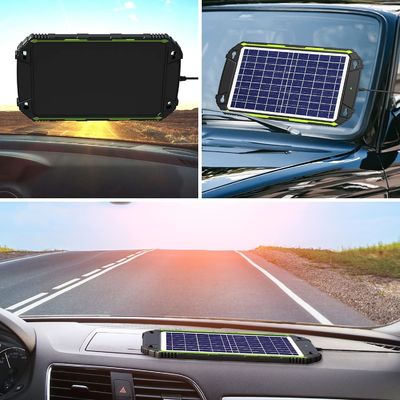 10W 12V Cargador de batería solar resistente al agua mantenedor para auto barco RV marina