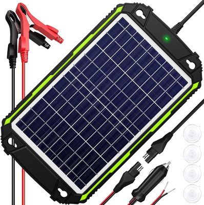 10W 12V Cargador de batería solar resistente al agua mantenedor para auto barco RV marina