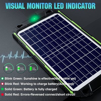 10W 12V Cargador de batería solar resistente al agua mantenedor para auto barco RV marina