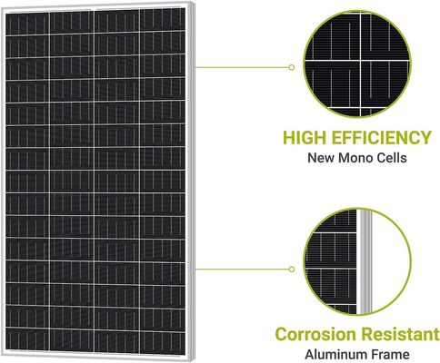 Modulo de células fotovoltaicas monocristalinas de 160W fuera de red Panel solar mono poli 12V