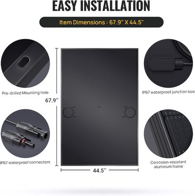 400W 10BB Panel solar rígido ligero Modulo solar mono OEM