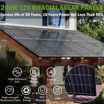 200W paneles solares monocristalinos Pv módulo 12V 10BB para el hogar RV