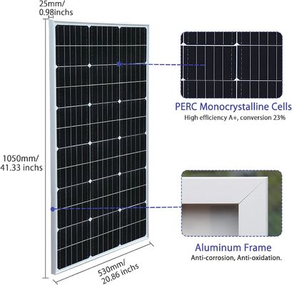 200 Watt 24V Panel solar rígido Modulo monocristalino fuera de la red