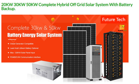 FT30000 Kit de paneles solares 20KW 25KW 30KW 40KW 50KW Completo fuera de la red