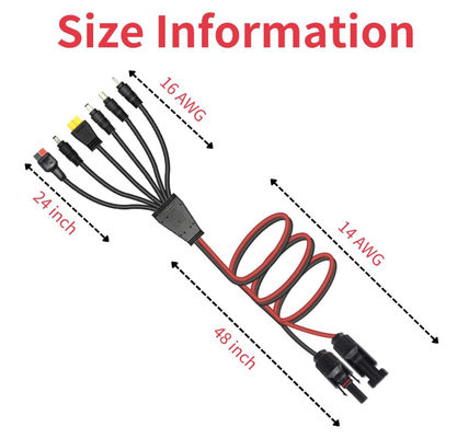 Cable de extensión con conectores masculinos y femeninos
