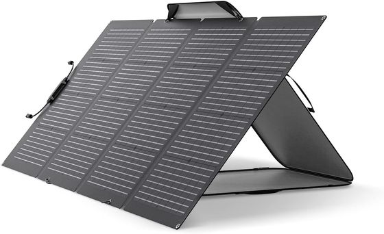 Panel solar portátil plegable bifacial monocristalino para exteriores