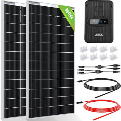Kit de paneles solares monocristalinos MPPT desconectado de la red 400 Watt 12V