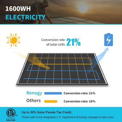 24V 320W Panel solar monocristalino en la red fuera de la red para remolques RV