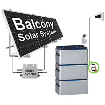 400W paneles solares fotovoltaicos de balcón en sistemas de red para residencias