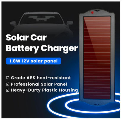 Cargador solar Trickle portátil Banco de energía 1.8W 12V carga solar a prueba de agua