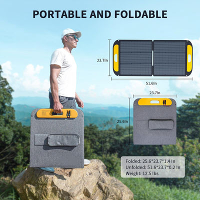 Panel solar híbrido mono portátil 110W 19V IP67 a prueba de agua